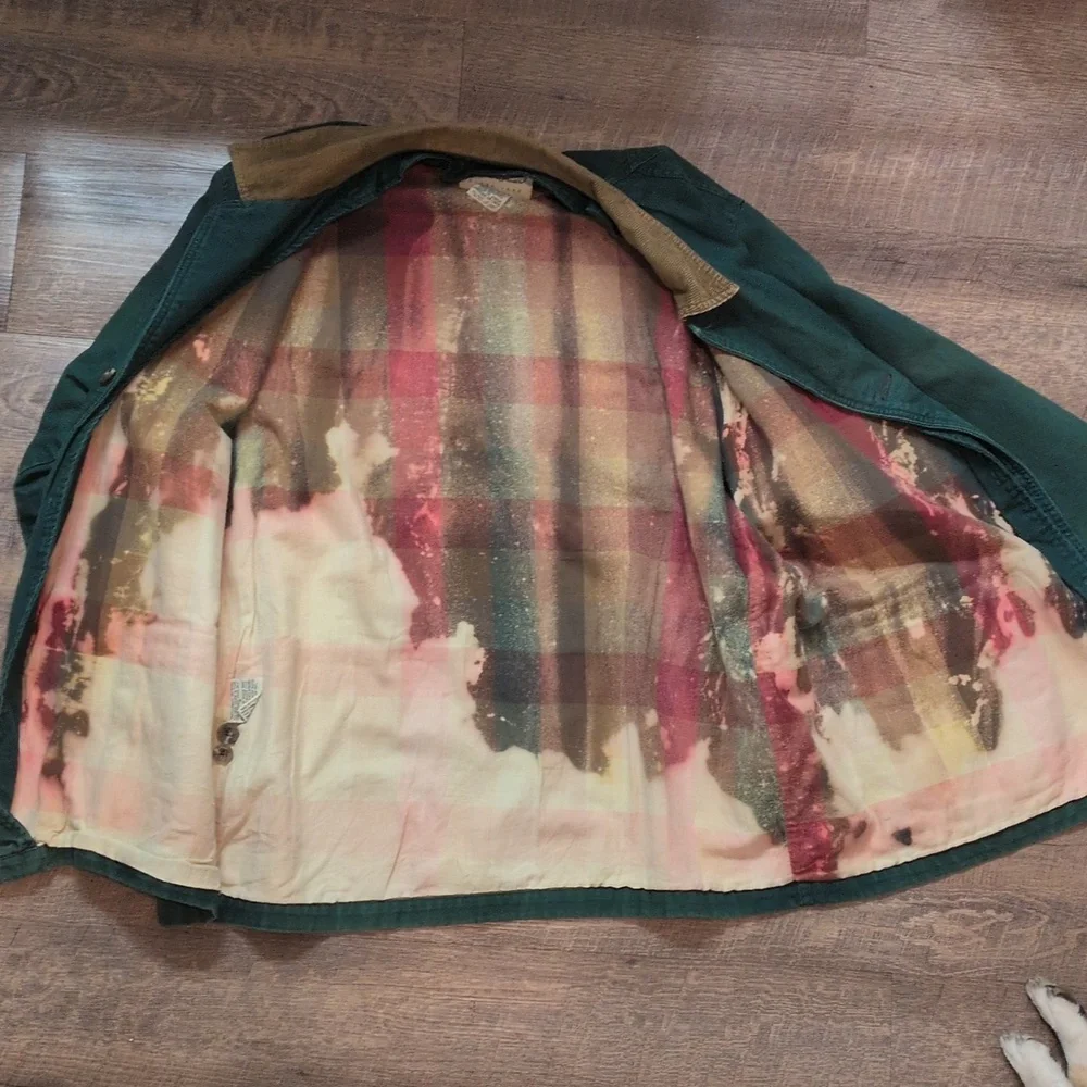 Vintage Eddie Bauer Lined Work Chore Jacket Courdoury - Picture 3 of 6